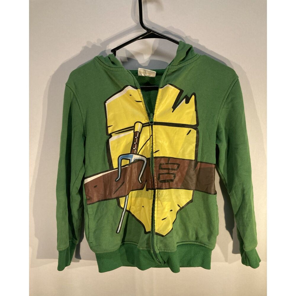 Teenage Mutant Ninja Turtles Raphael Costume Zip-Up Hoodie with Mask Sz. youth L